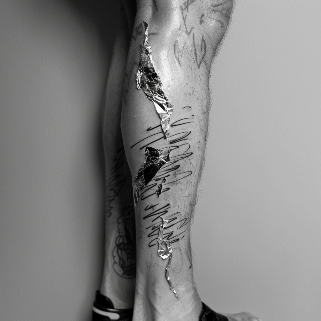 tatuaj cu o folie de aluminiu